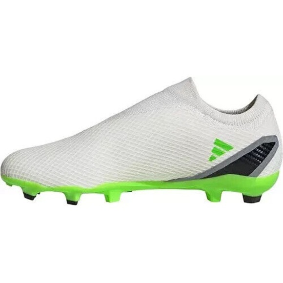 ADIDAS X SPEEDPORTAL .3  LL FG SOCCER CLEATS Men's 6.5 / WOMEN'S 7.5 WHITE/GREEN - Picture 2 of 8
